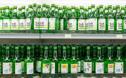 bottles of korean liquor soju